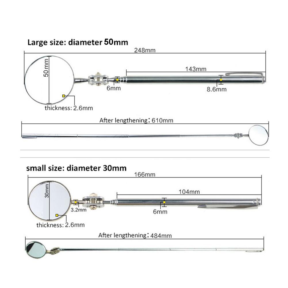 car inspection inspection lens Car Maintenance Folding Telescopic Reflector Welding Chassis Inspection Mirror auto parts