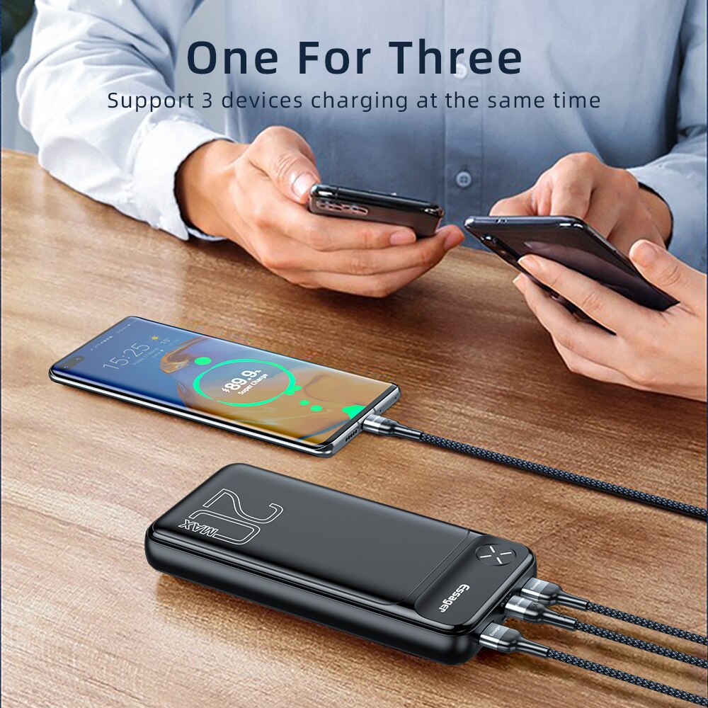 Essager 20000 Mah Power Bank Pd 20W 20000 Mah Powerbank Externe Batterij Snel Opladen Draagbare Oplader Voor Iphone poverbank