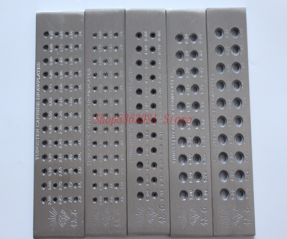 Tungsten Carbide Wire Drawplate for Jewelry Making Round Shape Drawplate