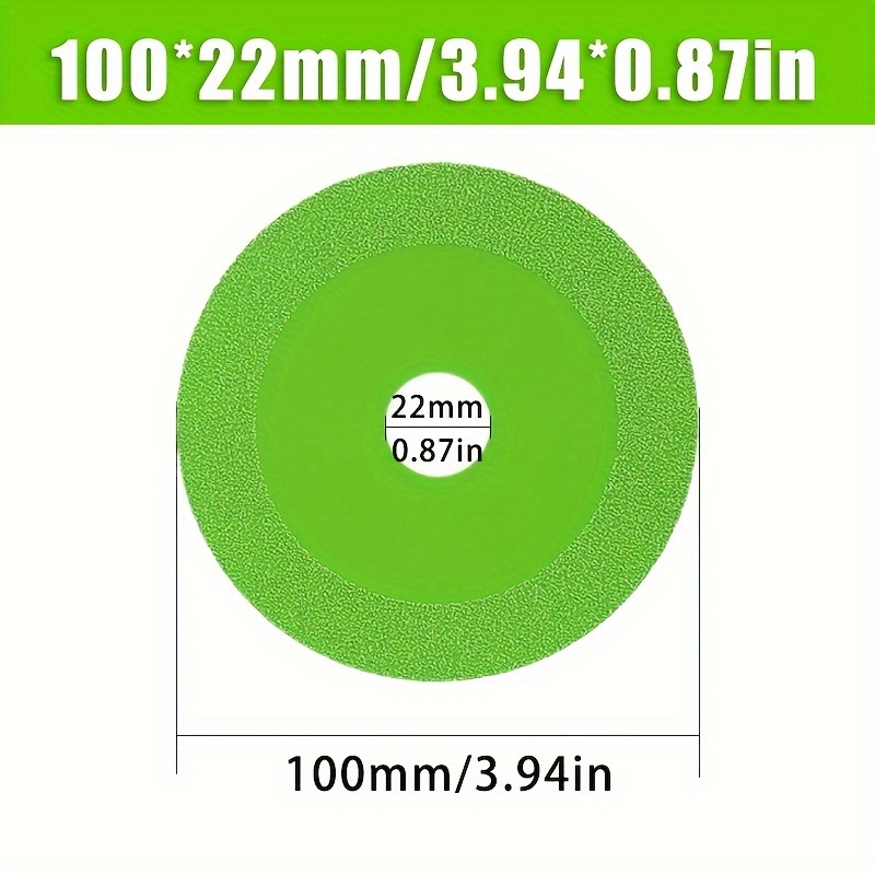 Hoja de corte de vidrio de diamante, hoja de sierra fina de 100/115/125mm, disco de corte de piedra duradero para cerámica, vidrio, Jade, azulejo, mármol, 1 ud.: Plata