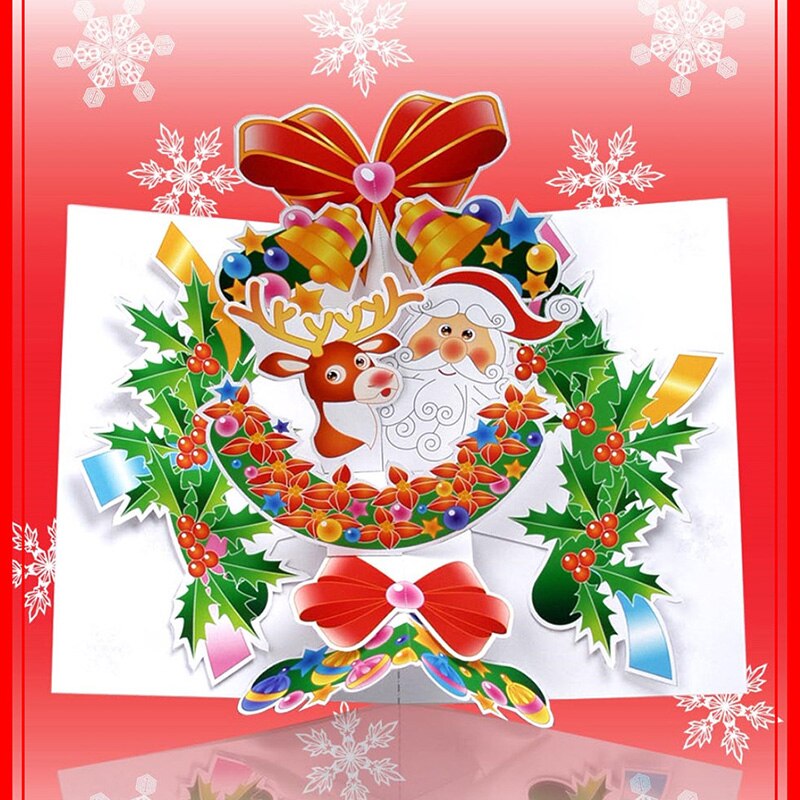 DIY Pop-up Card Christmas,Handmade 3D Anniversary Greeting Card Paper Model,Postcard Invitation Papercraft,Craft ER-136