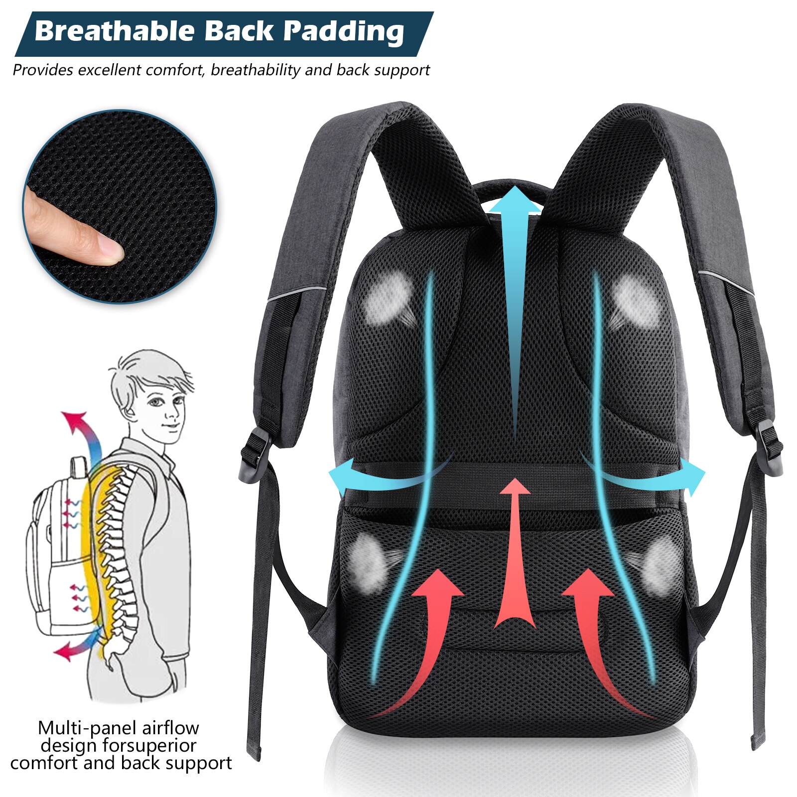 Mannen Rugzak Zakelijke Tas Student Laptop Tas Vrouwelijke Reistas Jongens Werk Waterdichte Mode School University Rugzak