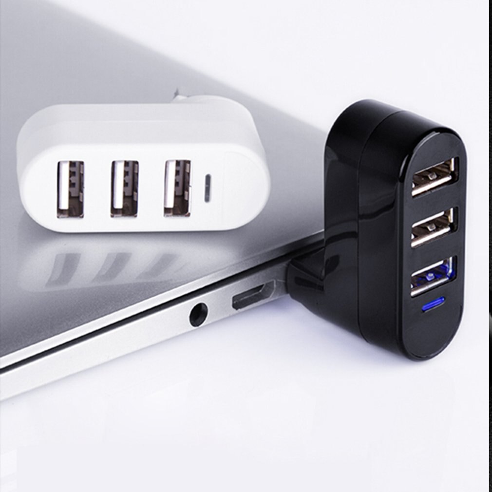3 Ports USB HUB 2.0 USB Splitter High Speed Rotatable Adapter Mini Hub USB Charging Splitter For Laptop Computer