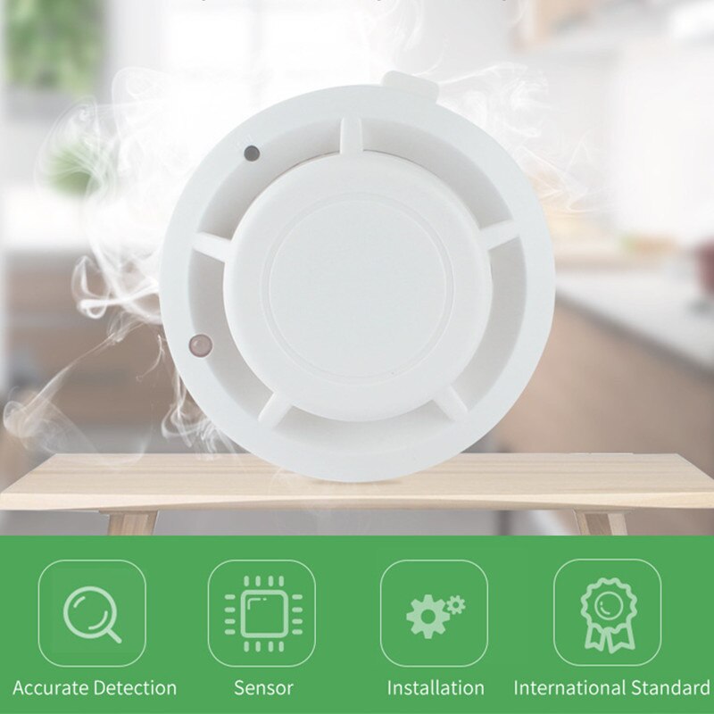 High sensitive stable smoke sensor independent fire alarm sound-light smoke detector for office school hotel home protection