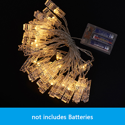 Foto Opknoping Clips String Light Photo Collage Display Led Twinkle Licht Met Clip Thuis Slaapkamer Muur Decoratie Voor Picture Card: Warm White / 1.5m 10Clips