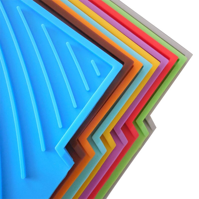 Silicone Drain Pad Drying Mat Pots Dish Drain Mat For Kitchen Tableware Non-slip Drain Mats Anti-scald Coaster Kitchen Utensils