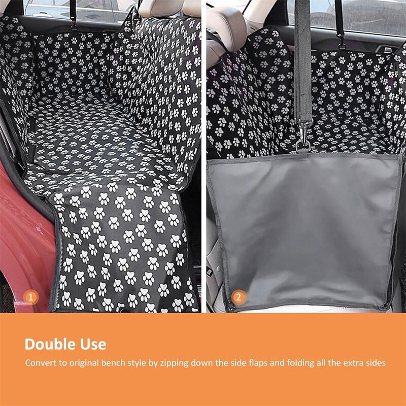 Perro de asiento de coche impermeable trasera Pet Protector para asiento de coche para perros de hamaca Protector con cinturón de seguridad Transportin Perro