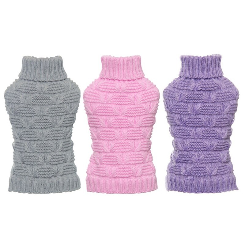 Warm Dog Sweater Cloth Winter Pet Knitted Clothes For Small Medium Dogs Chihuahua Yorkshire Outfits With Stereoscopic Pattern