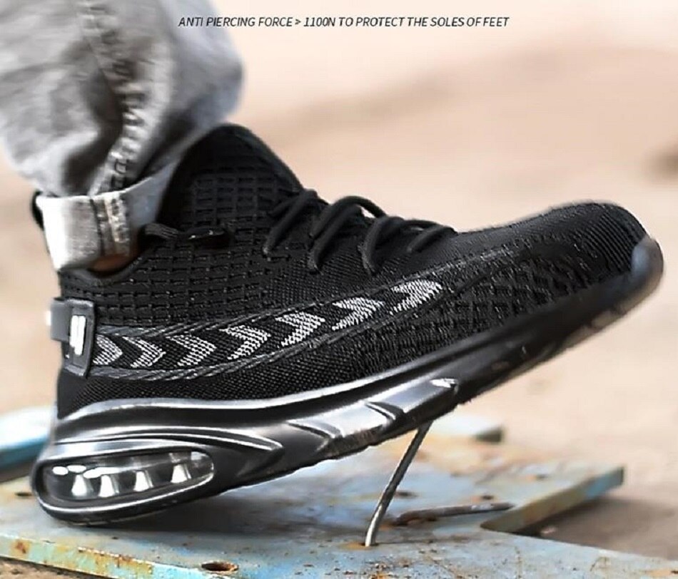 Work Safety Shoes Man Anti-smashing Steel Toe Working Safety Boots Non-slip Men Anti-puncture Lightweight Fashion Work Sneakers