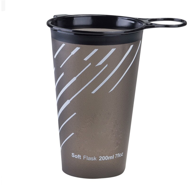 200ml Foldable Soft Cup Non Toxic Ultralight Outdoor Sports Running Cycling Water Bag Water Cup-30: Grijs