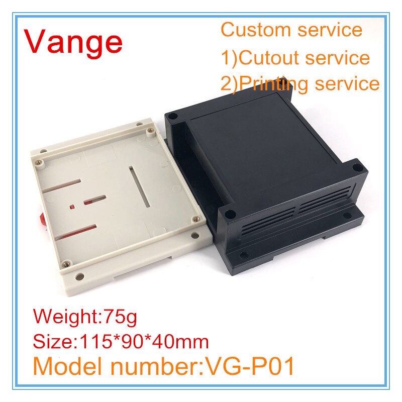 10pcs/lot mold injected extrusion housing ABS plastic case enclosure diy 115*90*40mm for PLC system PCB equipment