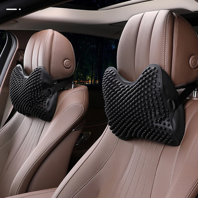 Juego de 3 piezas de cojines para coche, almohadas de silicona para coche, reducción de presión y cómoda protección para el cuello, reposacabezas
