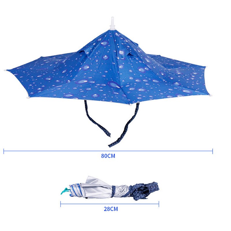 Opvouwbare Hoofd Paraplu Hoed Regenkleding Vissen Hoed Hoofddeksels Paraplu Voor Vissen Wandelen Strand Cap Hoofd Hoeden Outdoor Apparatuur
