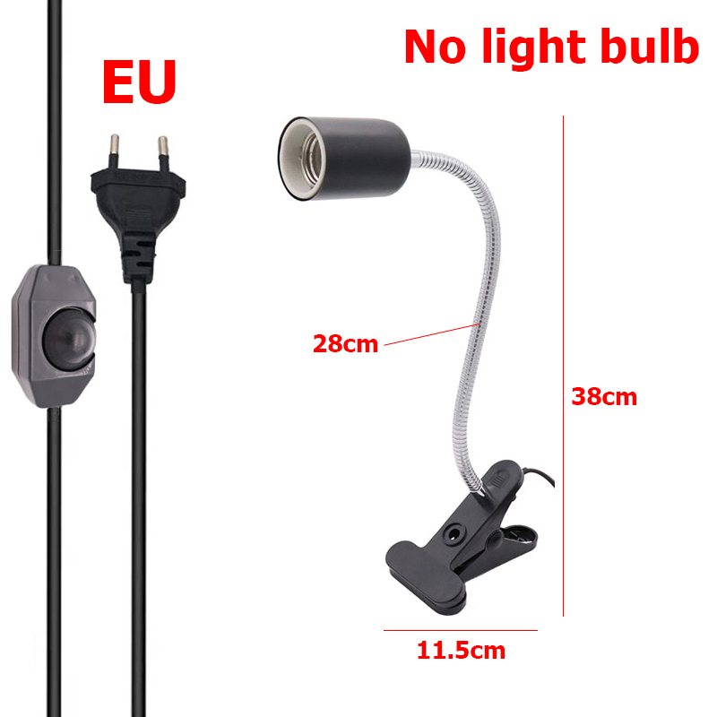 UVA + UVB 3,0 juego de lámparas para reptiles portalámparas con Clip bombilla termómetro higrómetro tortuga lagarto luz solar luz de calor para tomar el sol: plum