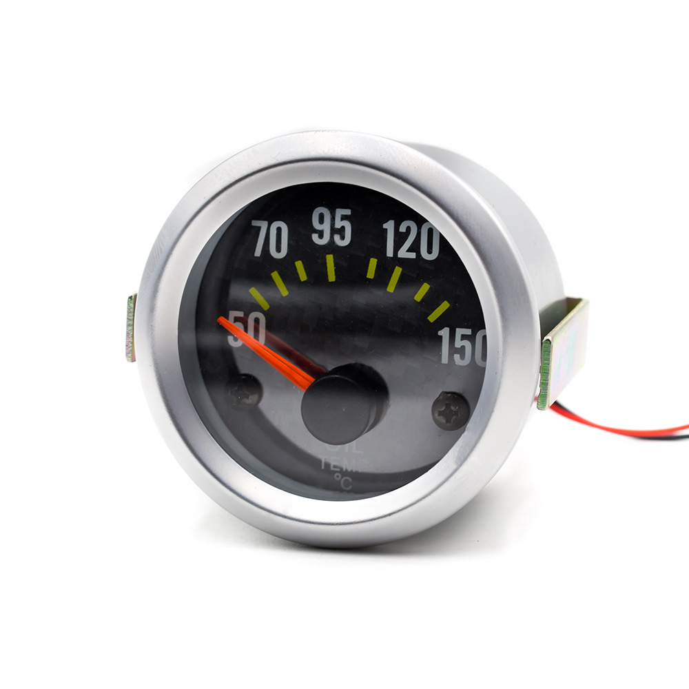 52Mm Universal Carbon Auto Olie Temp Gauge Meter Met Sensor