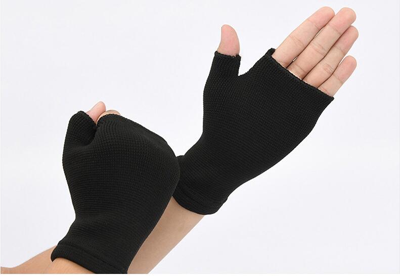 1 Paar Unisex Palm Pols Hand Ondersteuning Handschoenen Outdoor Sport Elastische Brace Mouwen Sport Bandage Handschoen Bescherming: Black