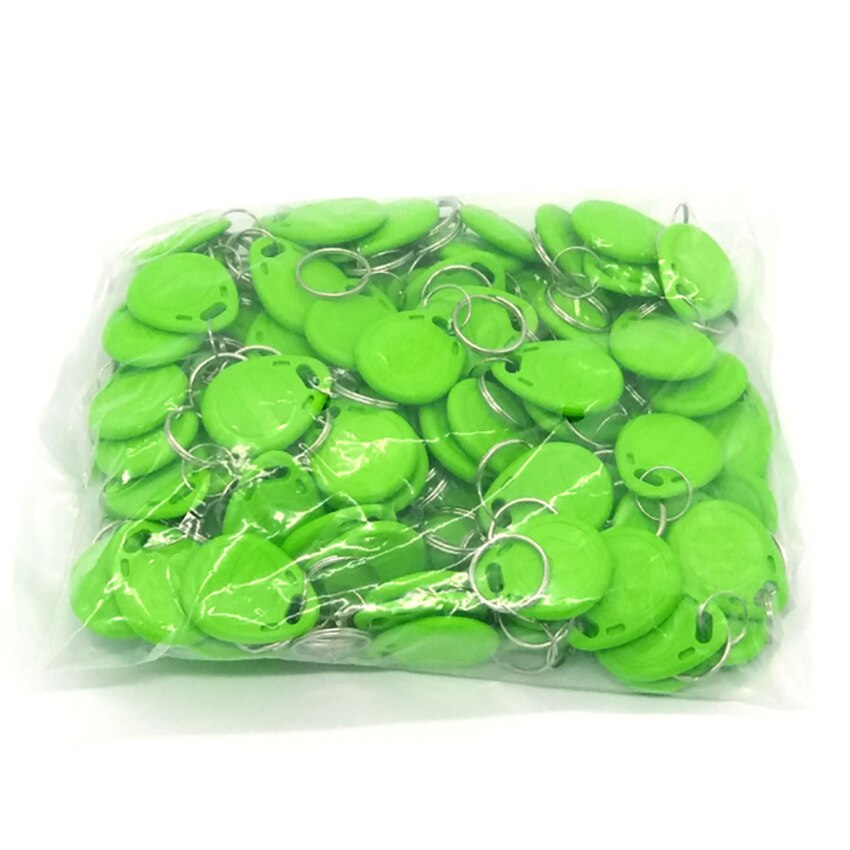 100 Stuks Rfid Tag 125 Khz Proximity Kaart Rfid Keyfobs Sleutelhanger Toegangscontrole Smart Card 11 Kleuren Keyfob