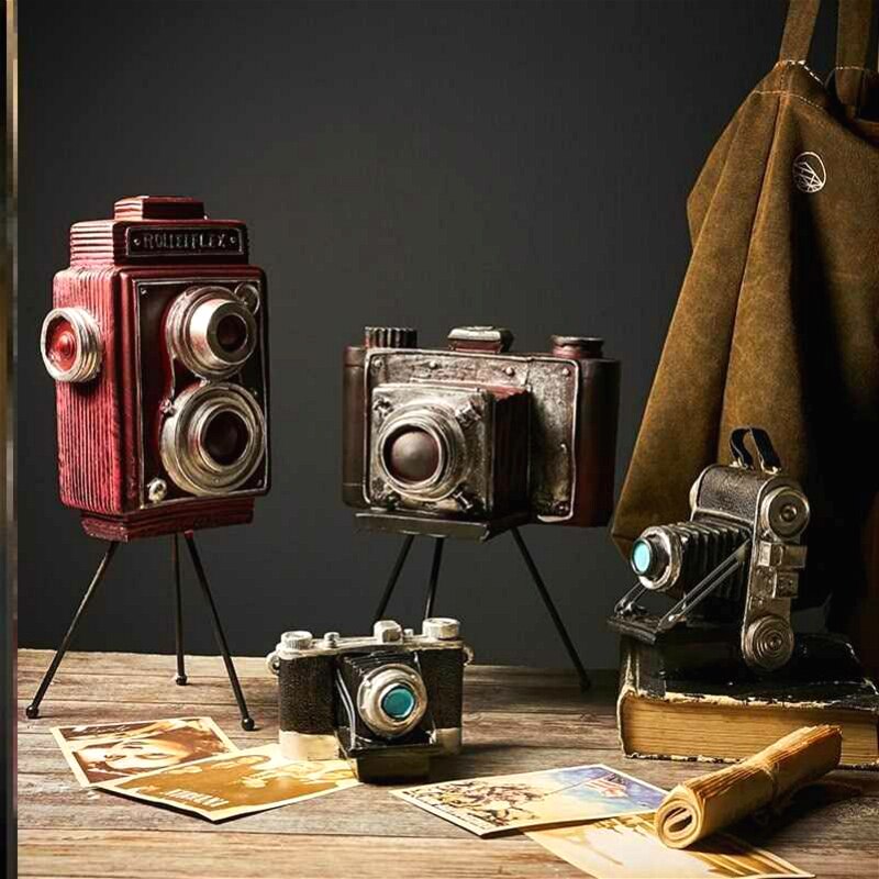 Antique Home Decor Retro Resin Musical Instrument Model Nostalgia Ornament Crafts Antique Musical Instrument Figurines Souvenirs