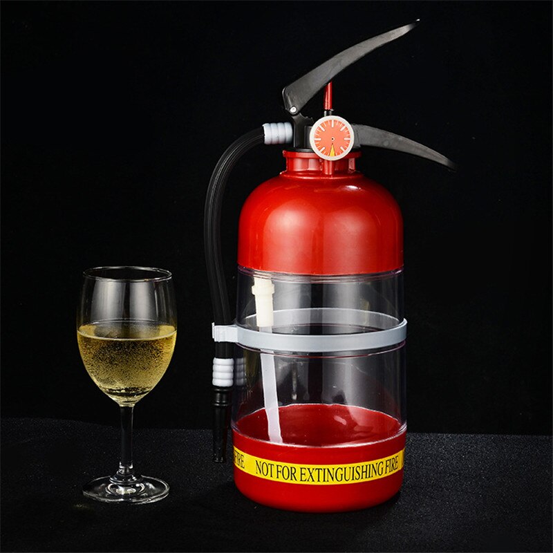 1.7 L Thirst Extinguisher Red Fire Novelty Drink Dispenser Cocktail Boston Bar Shaker