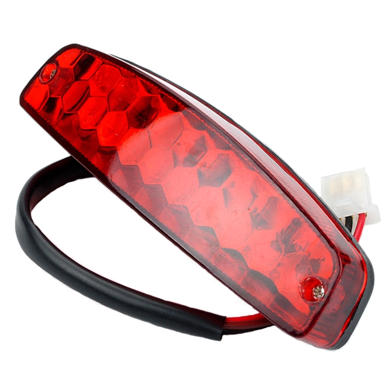 Motorlicht stop-achterlicht 12V rood achterlicht rem achterlicht voor ATV off-road motorfiets achterlicht rood