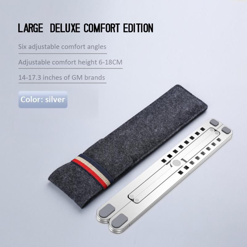 Foldable Laptop Stand Adjustable Aluminum Alloy Laptop Riser Holder Portable Ergonomic Notebook for MacBook Air Pro: 03 large