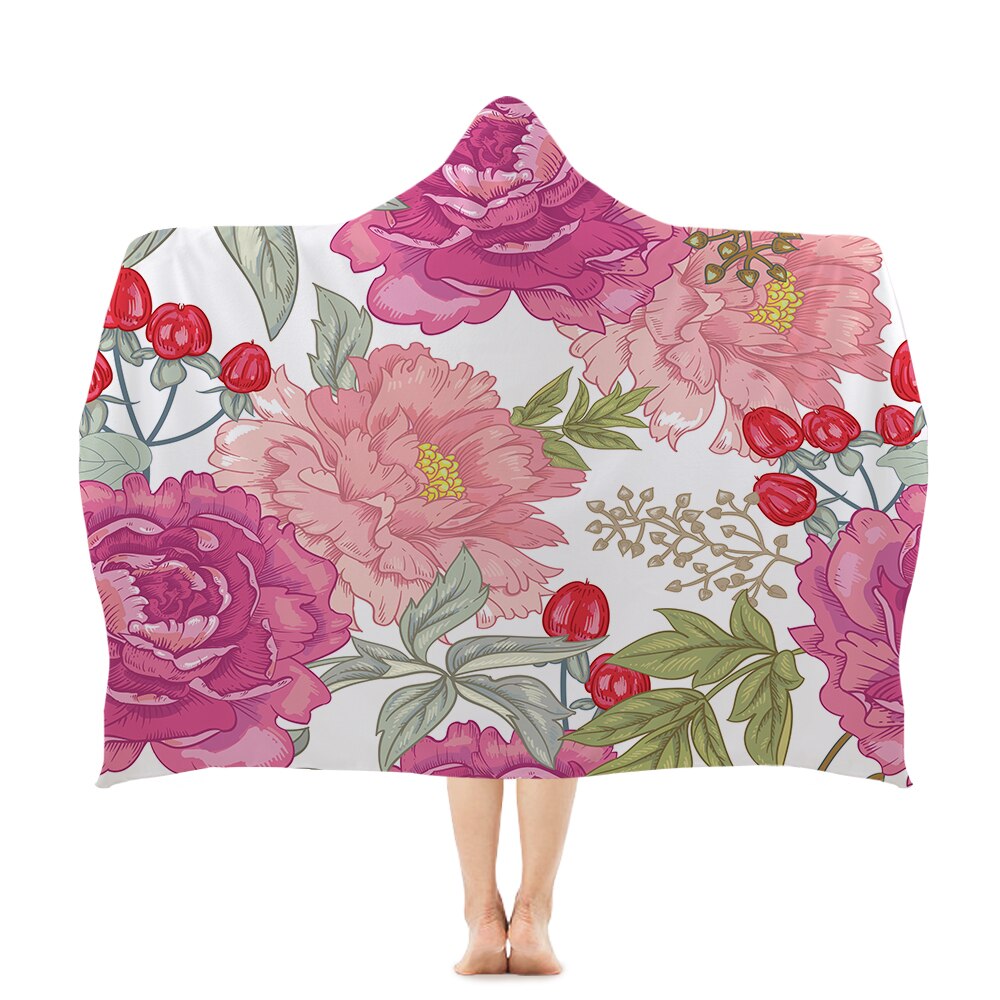 Silstar Tex Bright Rose Kap Strand Handdoeken Meisje Aquarel Bloemen Badkamer Handdoek Absorberende Jurk Swim Wrap: HBT003-1 / 150x130cm