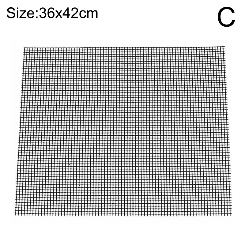 Non Stick BBQ Grill Mesh Mats Reusable Grilling Net Barbecue Mats For Barbecue Baking Pads Heat Resistance Outdoor Activities: C