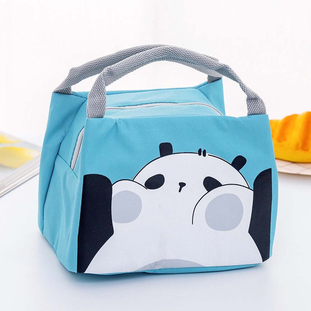 Cartoon Thermal Insulated Lunch Bag Portable Lunch Box Tote Kids Food Storage Bags Bento Pouch Waterproof Cooler Bag: F