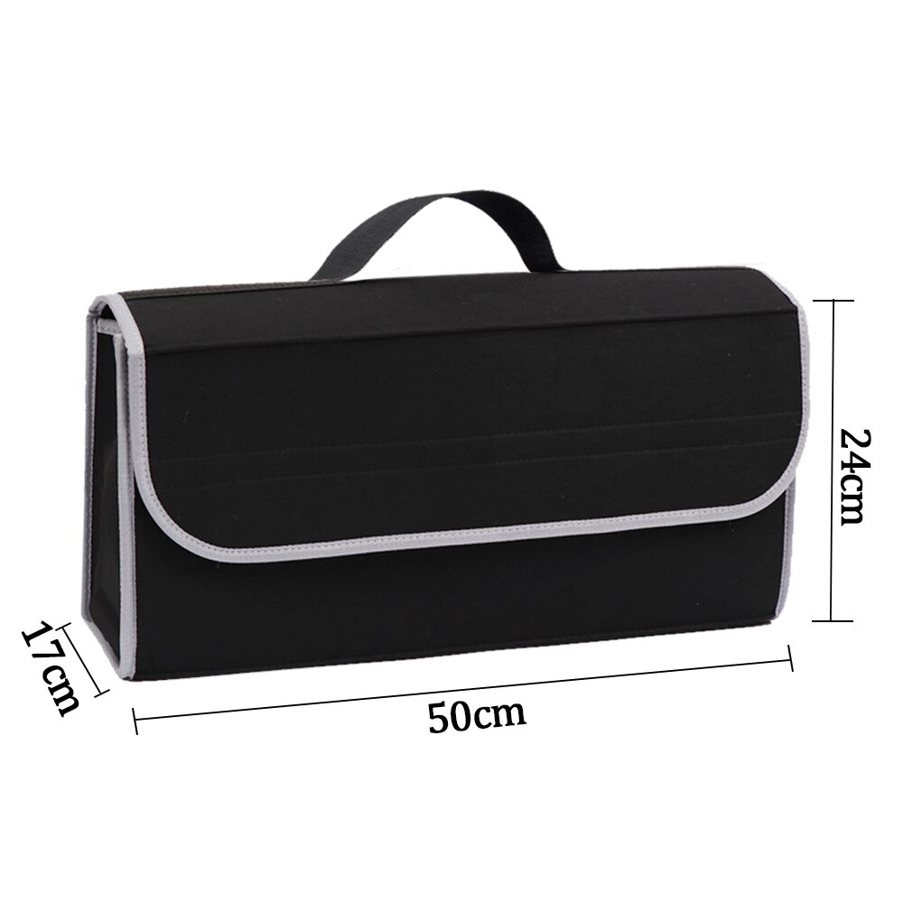 Auto Opbergtas Kofferbak Organizer Box Vilt Doek Opbergdoos Auto Cargo Container Zakken Multi-Pocket Opruimen Zakken Auto accessoires: Bruin