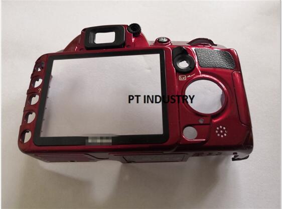 Original D3100 Rear Cover Back Cover Red Colour backshell Without LCD Display Screen Botton Key Cover Flex Cable For Nikon D3100