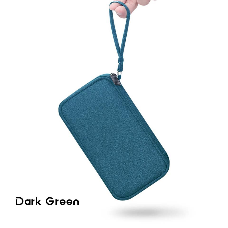 Caixa de transporte de banco de potência, para xiaomi/romoss/anker/ravpower bateria externa compacta: Dark Green