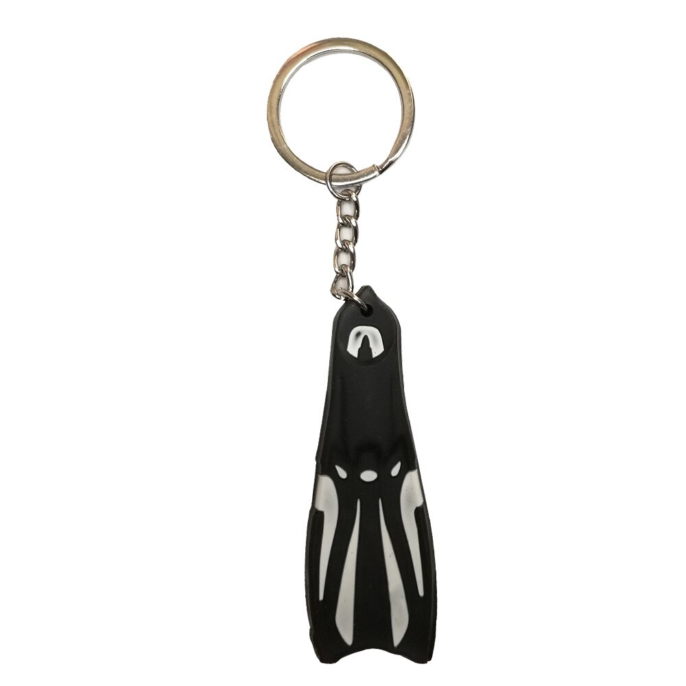 Mini Scuba Diving Fin portachiavi portachiavi Flipper portachiavi Diver Diving Gift: Black White