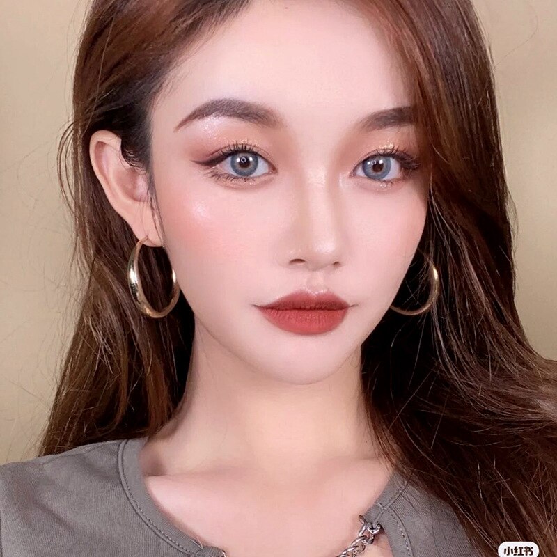 Metal Big circle Earrings No Hole Ear Clips Exaggeration round Clip On Earring Without Piercing Minimalist Earrings ER1012