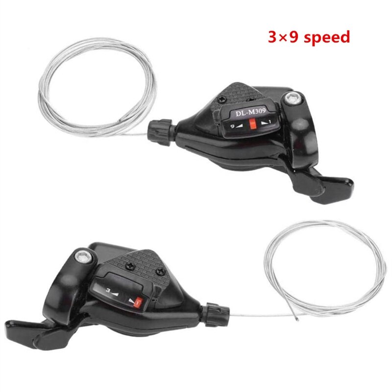 1pair MTB Mountain Bike Shift Levers 3×7/8/9 Speed Bicycle Derailleur Gear Left/Right Speed Shifter Cycling Accessories: 3x9