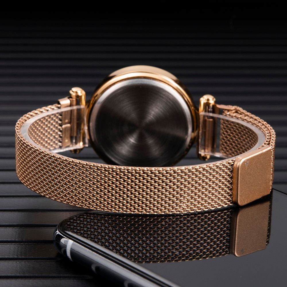 Montre-Bracelet magnétique milanaise pour femmes, montre-Bracelet de Sport numérique LED, horloge électronique pour dames et filles