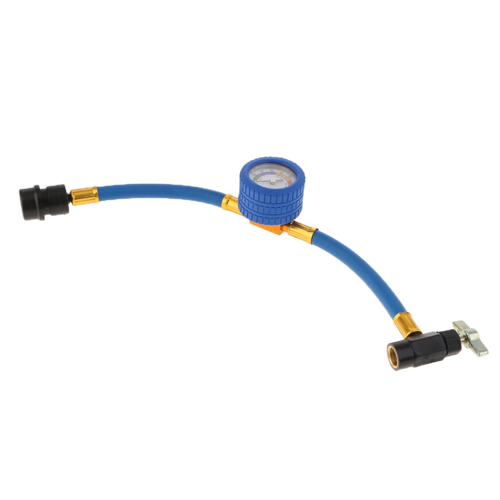 R134A A/C Car Air Conditioning Refrigerant Recharge Measuring Kit Hose Gauge