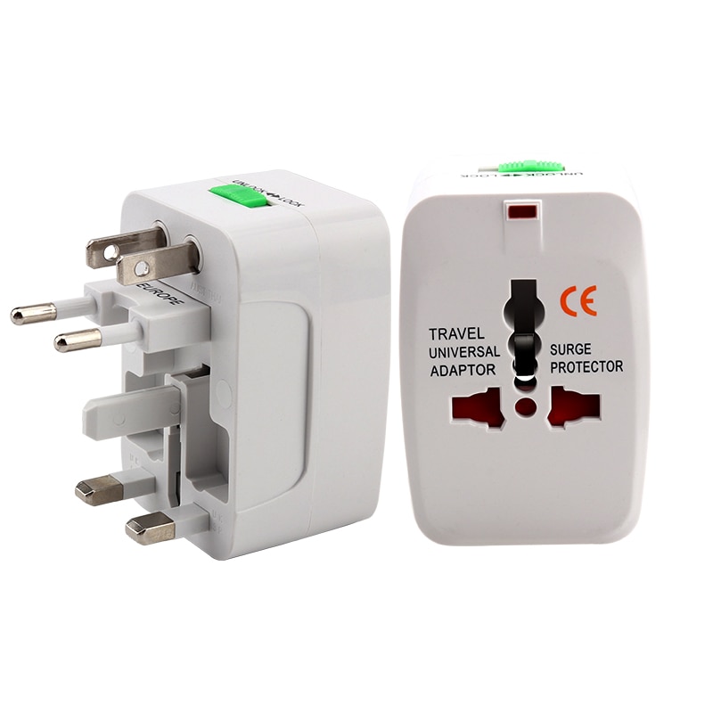 Multi-Function UniversalTravel Adapter Worldwide Power Plug Wall AC Charger,Ports US EU UK AUS,100-240v Portable Conversion Plug