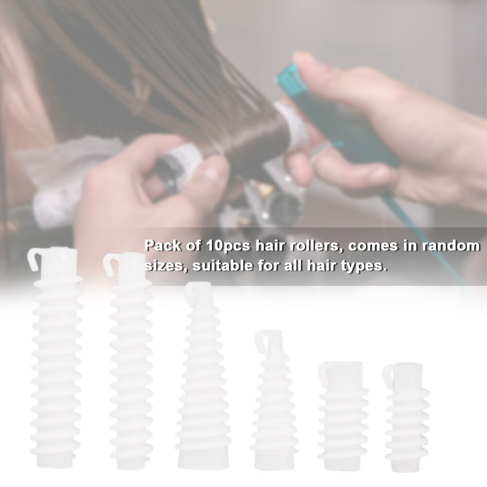 10 stücke Kunststoff Spirale Haar Dauerwelle Stange Friseur Rollen-lockenwickler einstellen für Welliges Haar Hersteller Salon Styling Werkzeuge
