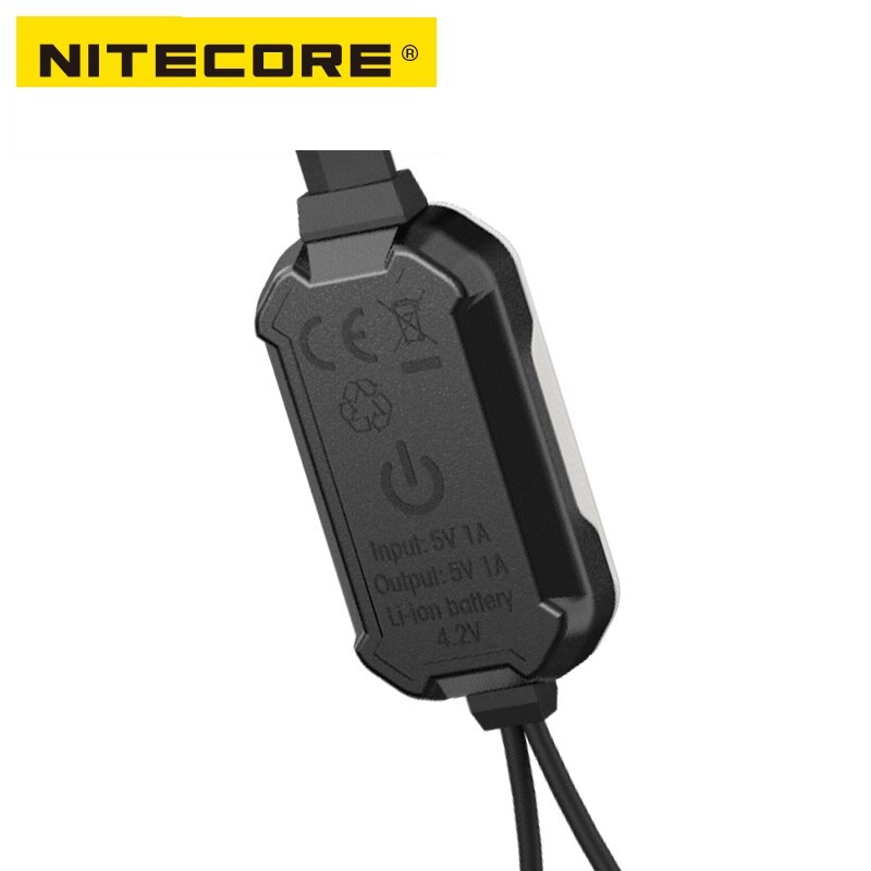 NITECORE-cargador USB portátil LC10 para exteriores, magnético, para cilíndrico, batería de ion de litio recargable, 1A MAX DC 5V, con sensor de luz