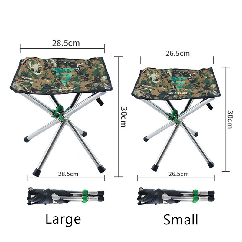 Outdoor Lightweight Portable Folding Chair Durable Waterproof Camouflage Stool with Storage Bag