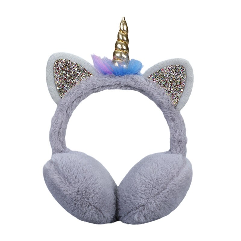 Winter Ear Muffs Kids Lovely Thicken Plush Unicorn Warmer Earmuffs Oreille Ear Cover Oorwarmers Dames