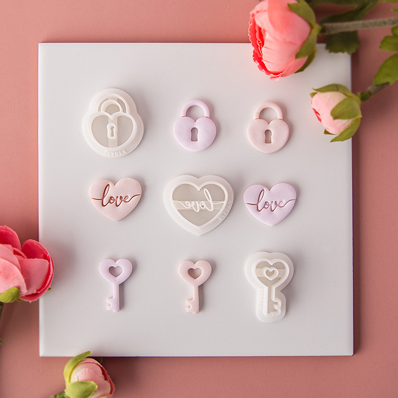 Serie di san Valentino Amore Argilla polimerica Formine per orecchini Stampo Regalo per festa di nozze Orecchini fai da te Ciondolo per gioielli Stampi per fustelle