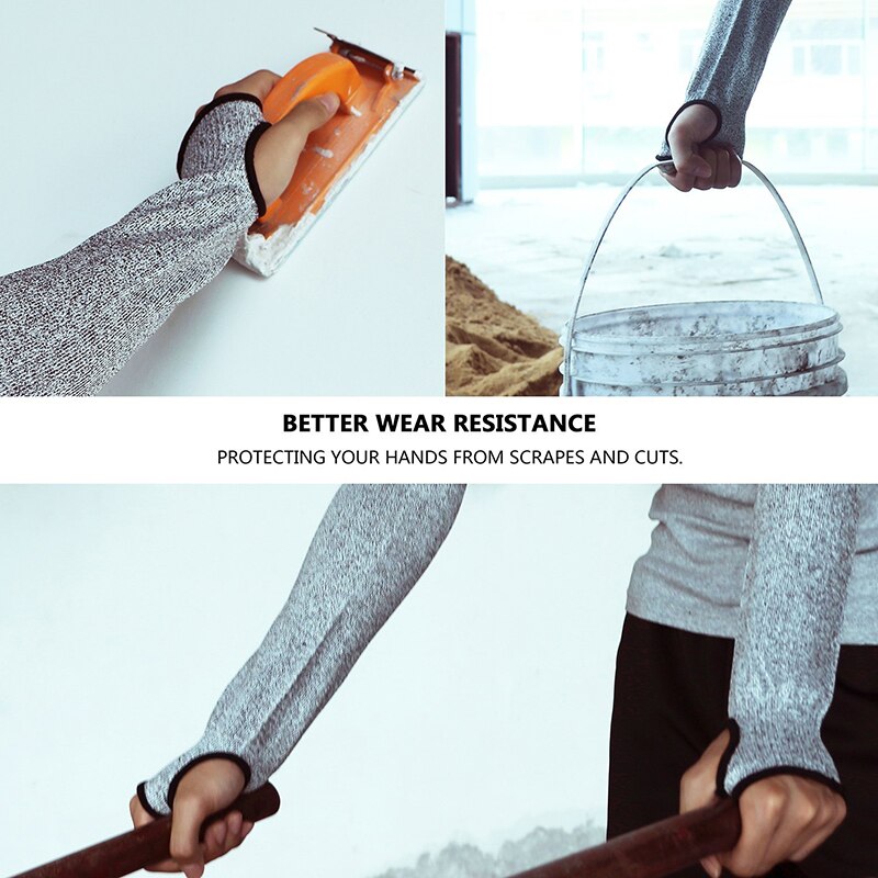 Grey Safety Cut Heat Resistant Sleeves Arm Guard Protection Armband Gloves Workplace Safety Protection Defensive laborgloves