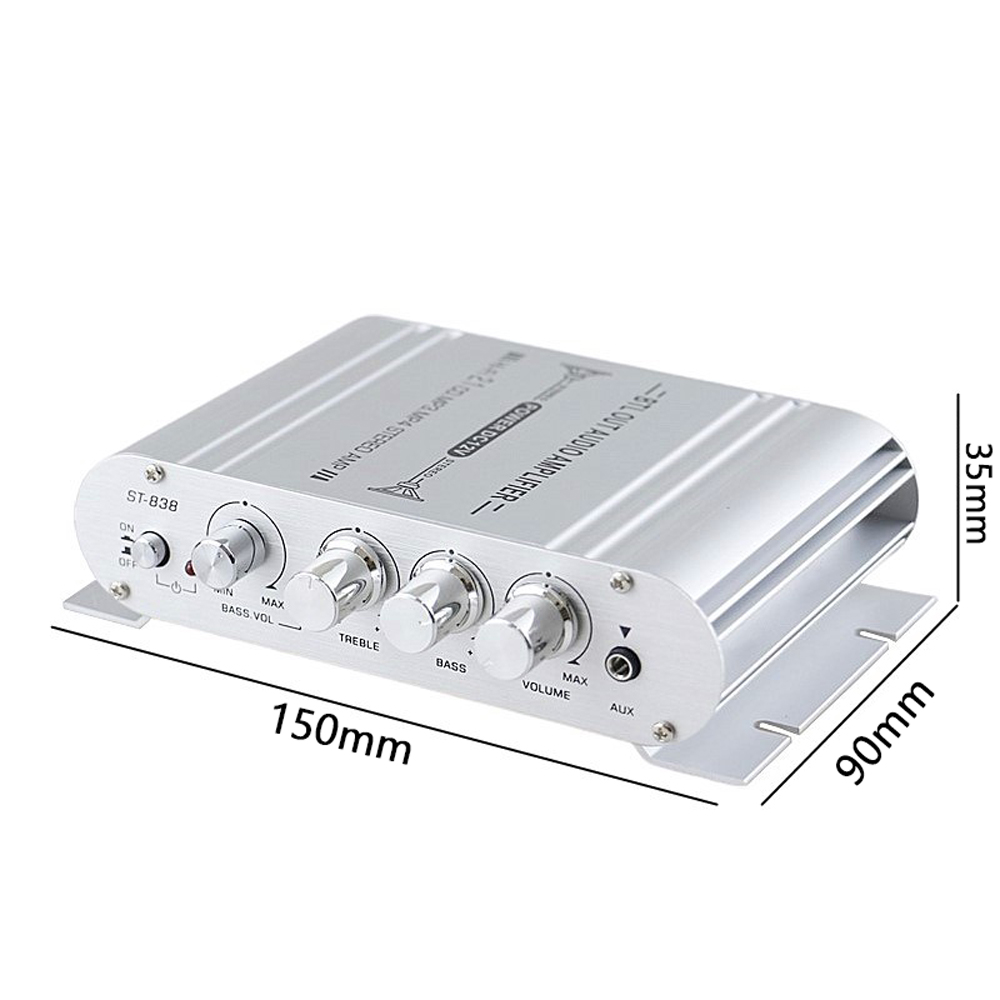 Mini amplificador de potencia Digital Hi-Fi, reproductor de Audio estéreo Subwoofer de 2,1 canales, amplificador de potencia para el hogar, motocicleta y coche, accesorios