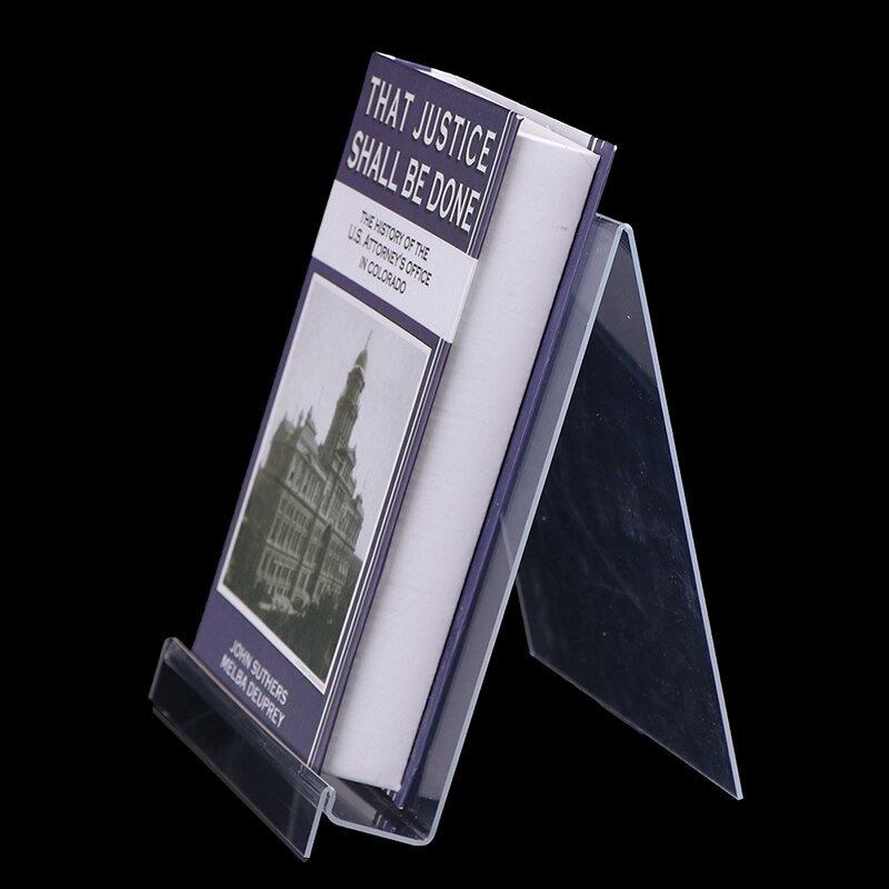 1Pcs Book Display Stand Desktop Book Holder Transparent Acrylic Book Shelf Vertical Book Textbook Display Stand Transparent