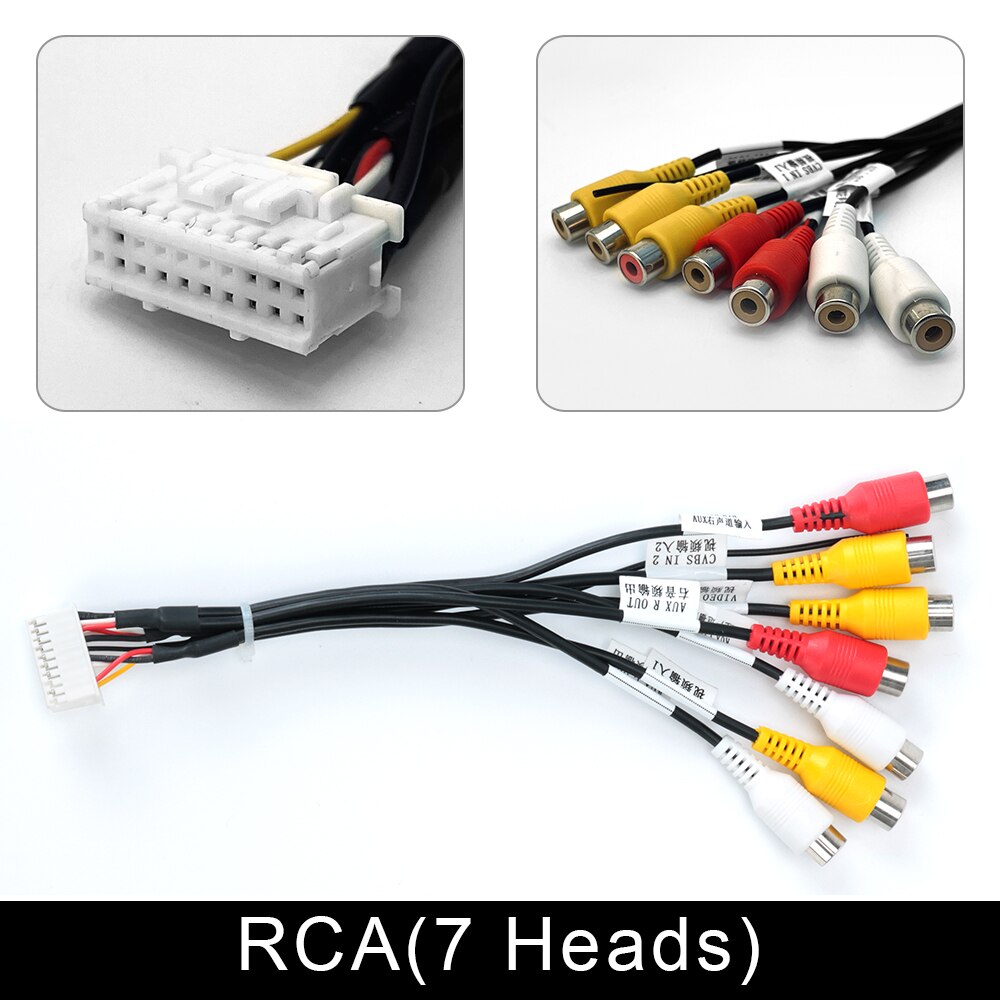 Universal Power Connector 2 Din Auto Android Radio Kabel Voor Suzuki Buick Iso Hyundai Kia Honda Toyota Nissan Gps Antenne rca: RCA
