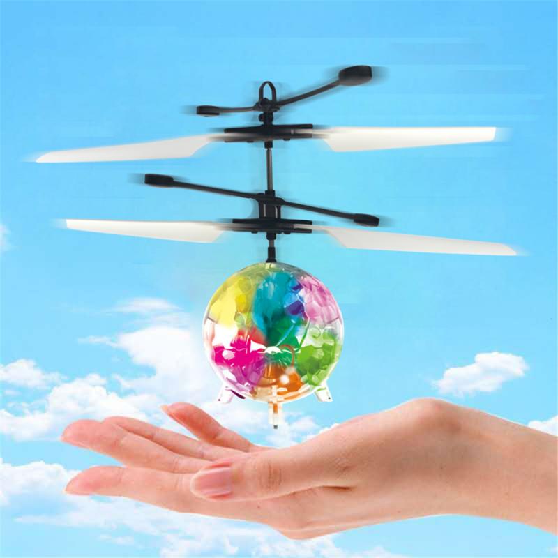 RC Flying Ball Luminous Kid's Flight Balls Infrared Induction Aircraft Remote Control Aircarft Toys Flash LED Light Plane Toys