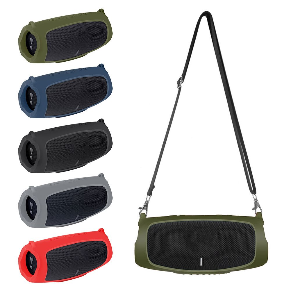 Outdoor Reizen Silicone Case Cover Skin Met Riem Voor Jbl Lading 5 Draagbare Draadloze Bluetooth-Compatibel Speaker