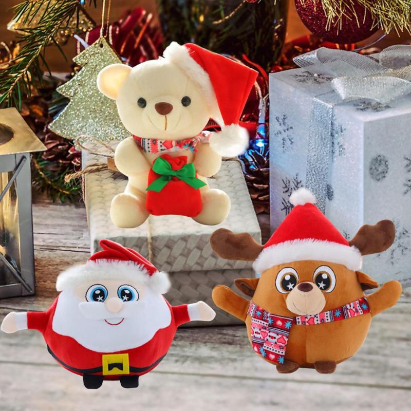 Mooie Katoen Xmas Bear Kerstman Elanden Musical Pop Hangers Ornamenten Partij Decoratie Creatieve Kinderen Favoriete