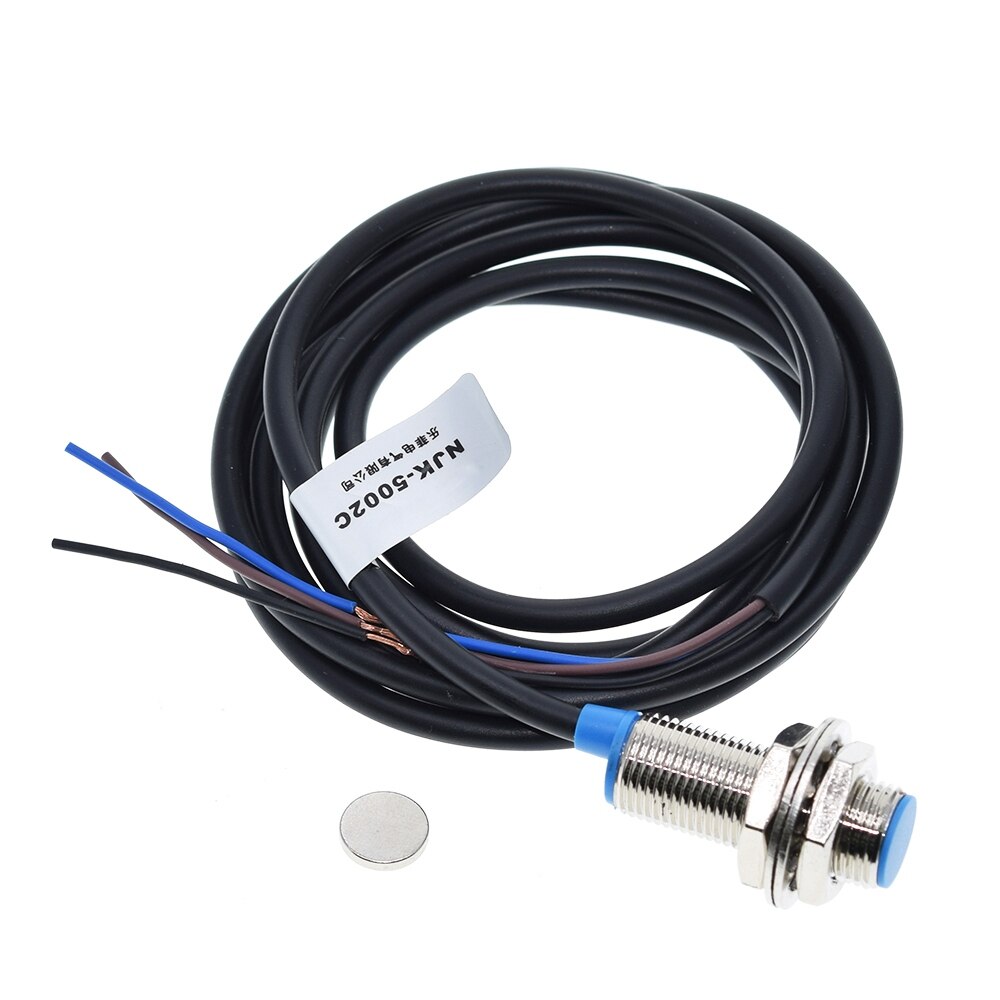 TZT NJK-5002C Hall Effect Sensor Proximity Switch NPN 3-Wires Normally Open + Magne for arduino